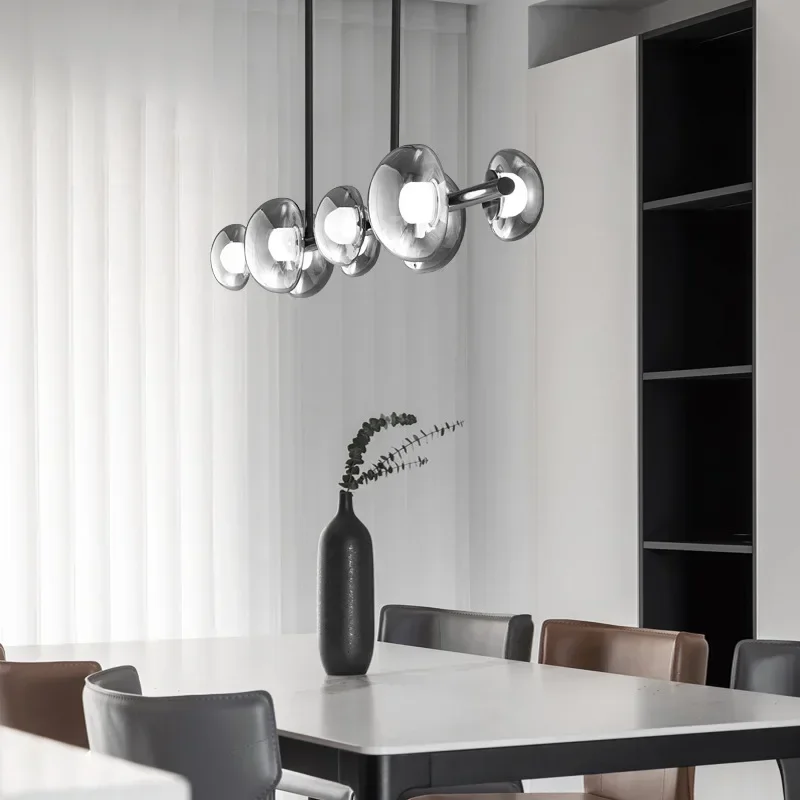 Light Luxury Elegant Postmodern Restaurant Chandelier, Simple All Copper Magic Bean Pendant Light for Dining Table & Bar Counter