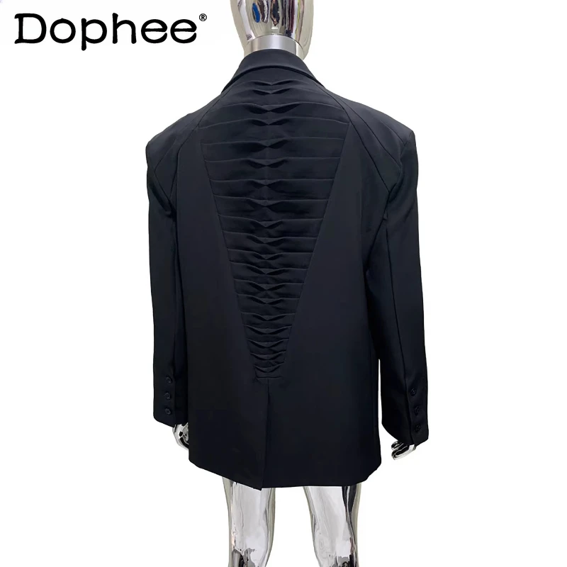 

Fashion High-End Stylish Men's Suit Jackets 2025 Autumn New Double-Breasted Comfort Blazers Long Sleeve Handsome Tailored Coats