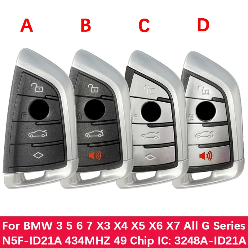 

CN006133 Original Smart Key Fob Keyless Go N5F-ID21A IC: 3248A-ID21A 434MHZ 49 Chip For BMW 3 5 6 7 X3 X4 X5 X6 X7 All G Series