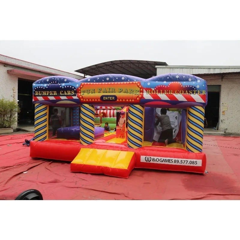 2026 Cus tom Inflatable Circus Playground Combo Fun Fair Park Inflatable Carnival Playland Bounce House