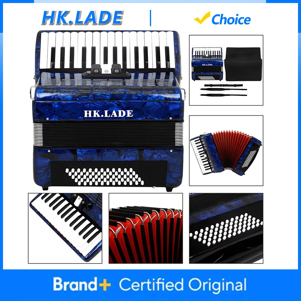 

Аккордеон HK.LADE AH-70, 30 клавиш, 60 басов, многоголосный, с чехлом, для выступлений/обучения