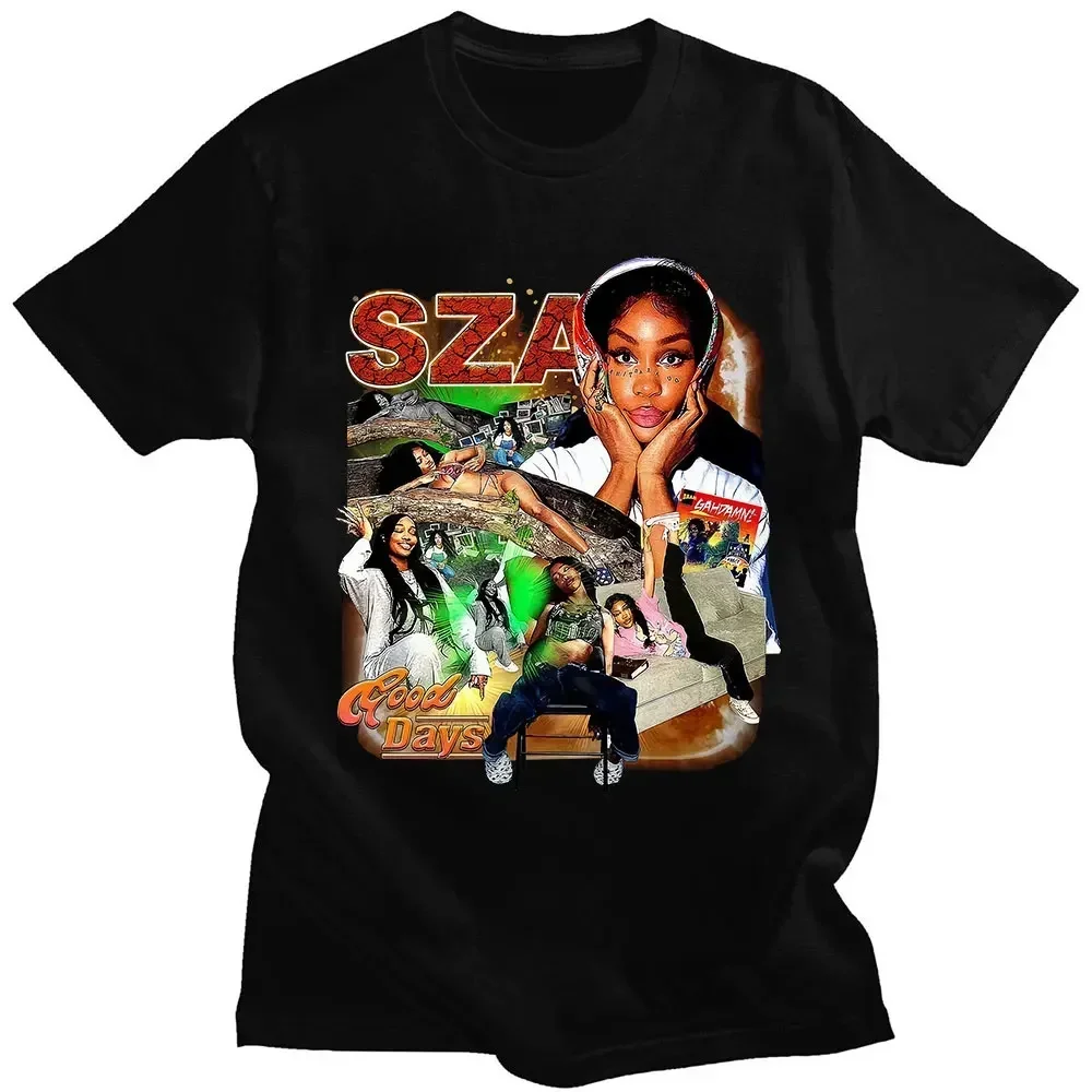 Rapper SZA CTRL X SOS Album Print T Shirt Women Vintage Punk Hip Hop Harajuku Girl\'s TShirt Fashion Casual T-Shirt Female Top