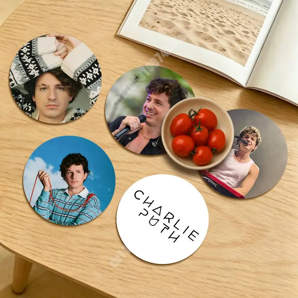 

C-Charlie Puth-S See You Again Round Coaster for Drink Cup Modern Workspace Touch Sustainable Lifestyle Decor