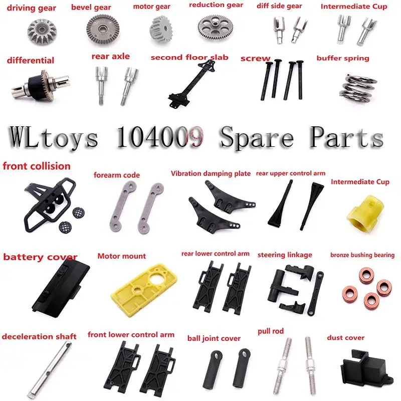 WLtoys 104009 12402-A RC Remote Control Car Upgrade Parts   Enhance Your Toy Car's Performance