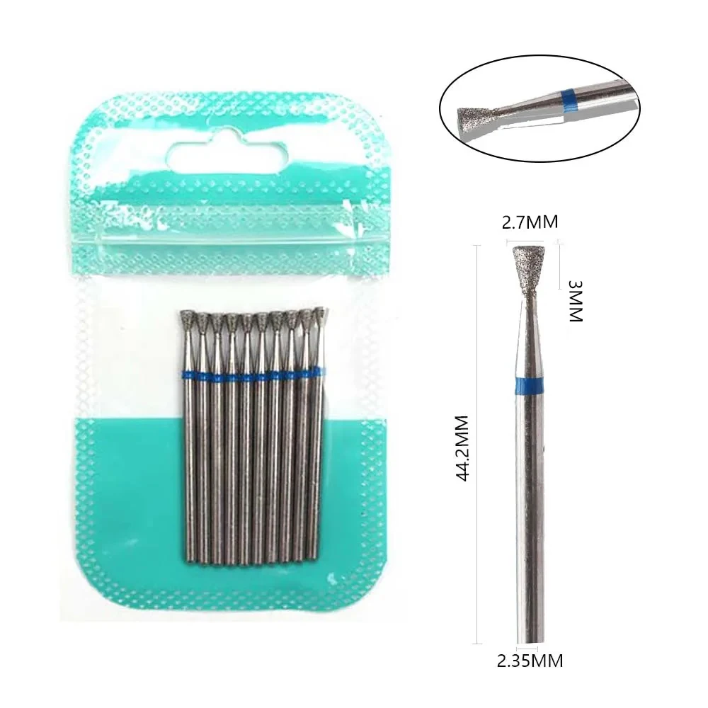 10 stücke Diamant Fräser Nagel Bohrer Set Für Maniküre Zubehör Pediküre Elektrische Maschine Nagel Bit Pinsel Grat Werkzeuge