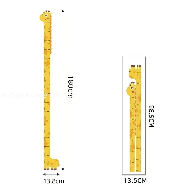 180cm Cartoon Animal Height Measure Wall Sticker Wallpaper for Kids Room Nursery Child Growth Ruler Growth Chart Wall Decoration