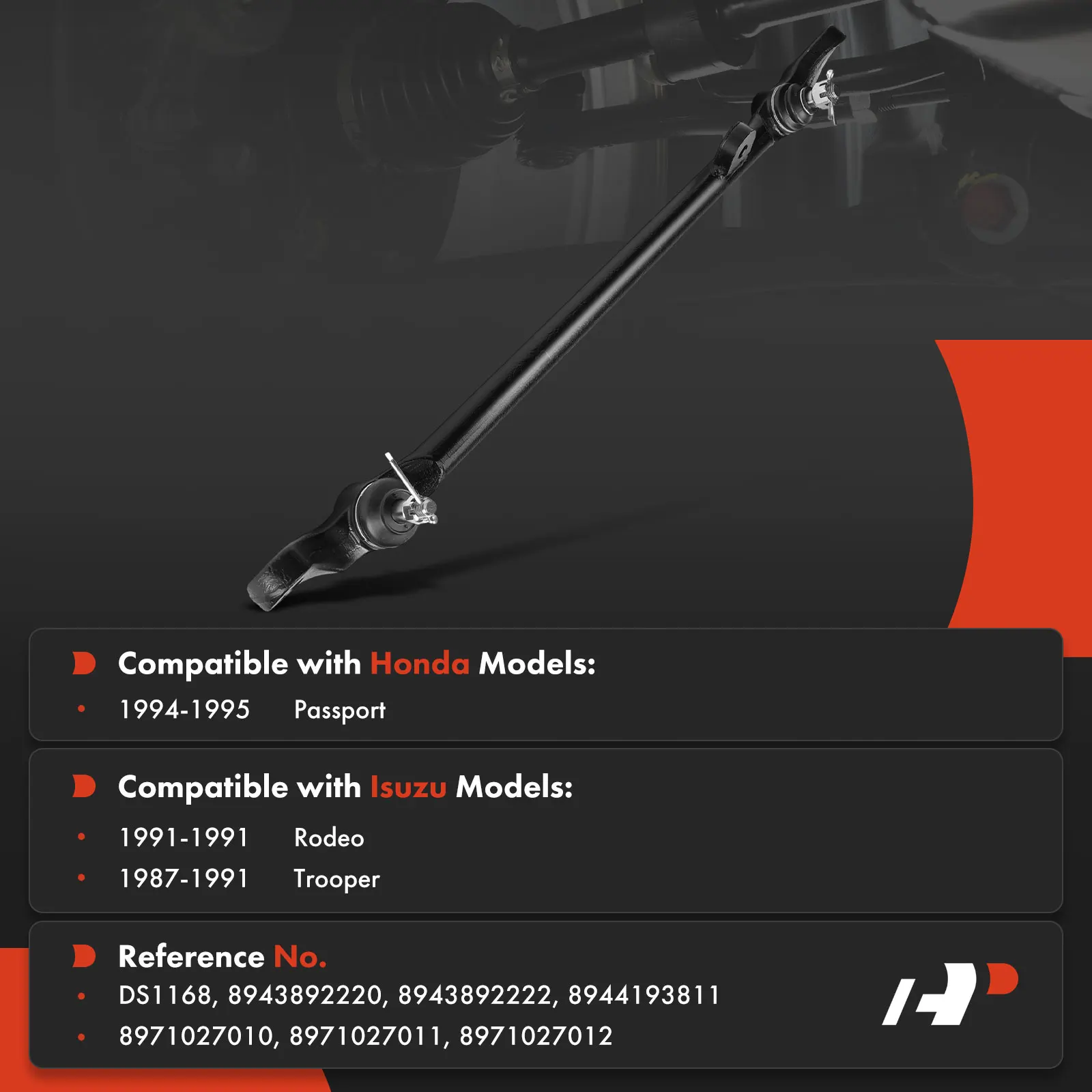 A-Premium Steering Center Link for Honda Passport 1994-1995 Isuzu Rodeo 1991 Trooper 1987-1991