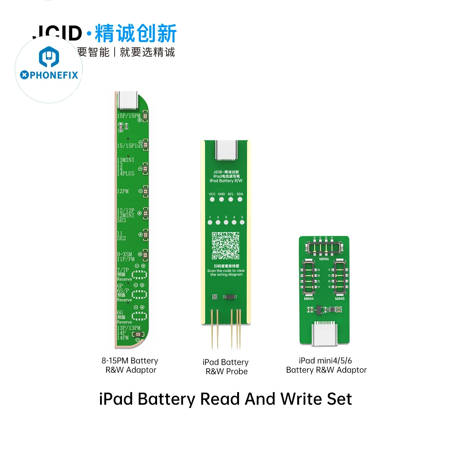 JCID V1SE Battery Read And Write Tool Set No Need Tag-on FPC For iPad 7 8 9 10 mini 5/6/Air/Pro3/4/5 Battery Health Data Repair