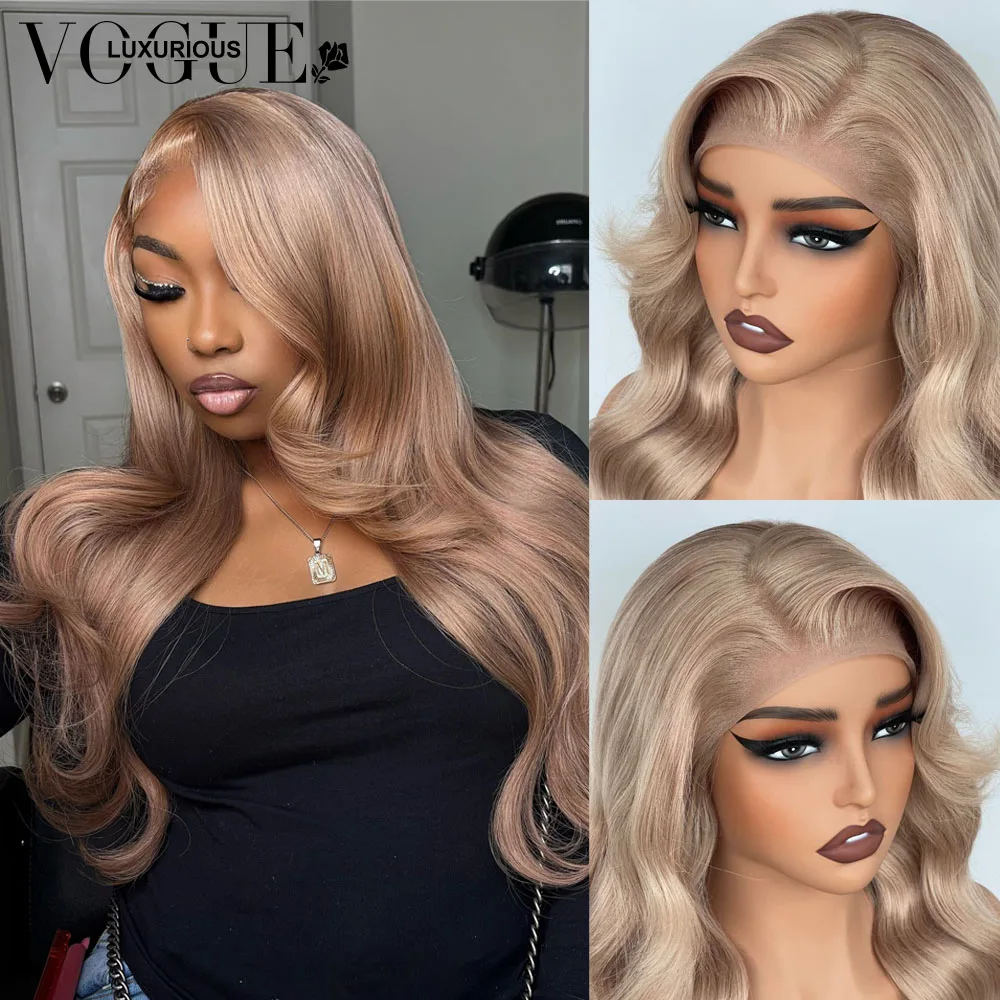 Grey Ash Blonde Body Wave 100% Human Hair Wig Preplucked 13x6 Lace Front Wig Ready To Wear Wigs Natural Hairline Remy Virgin Wig