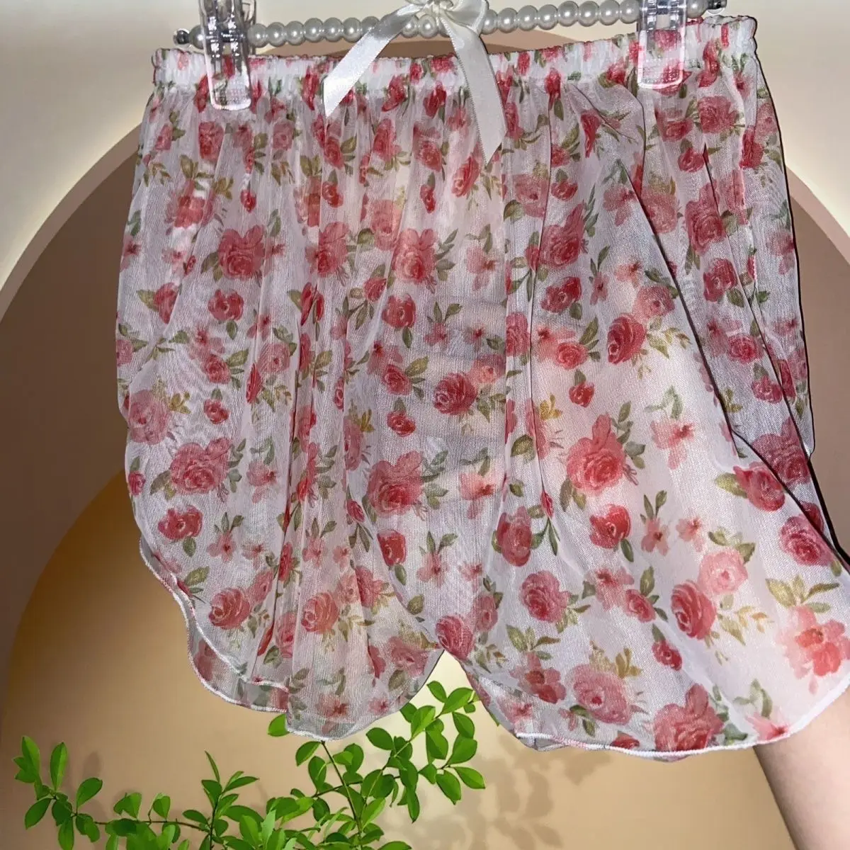 100kg can wear Big Size Man's BF Shorts Floral Flower Light Weight Silky Touch Quick Dry Pajama Party UnderShorts