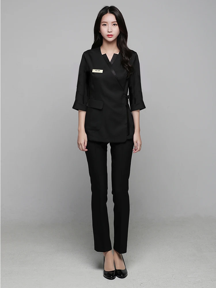 الزي التجميلي لصالونات التجميل الكورية، زي العمل المألوف، مركز الرعاية الصحية، سبا نسائي، فني أنيق، مجموعة احترافية