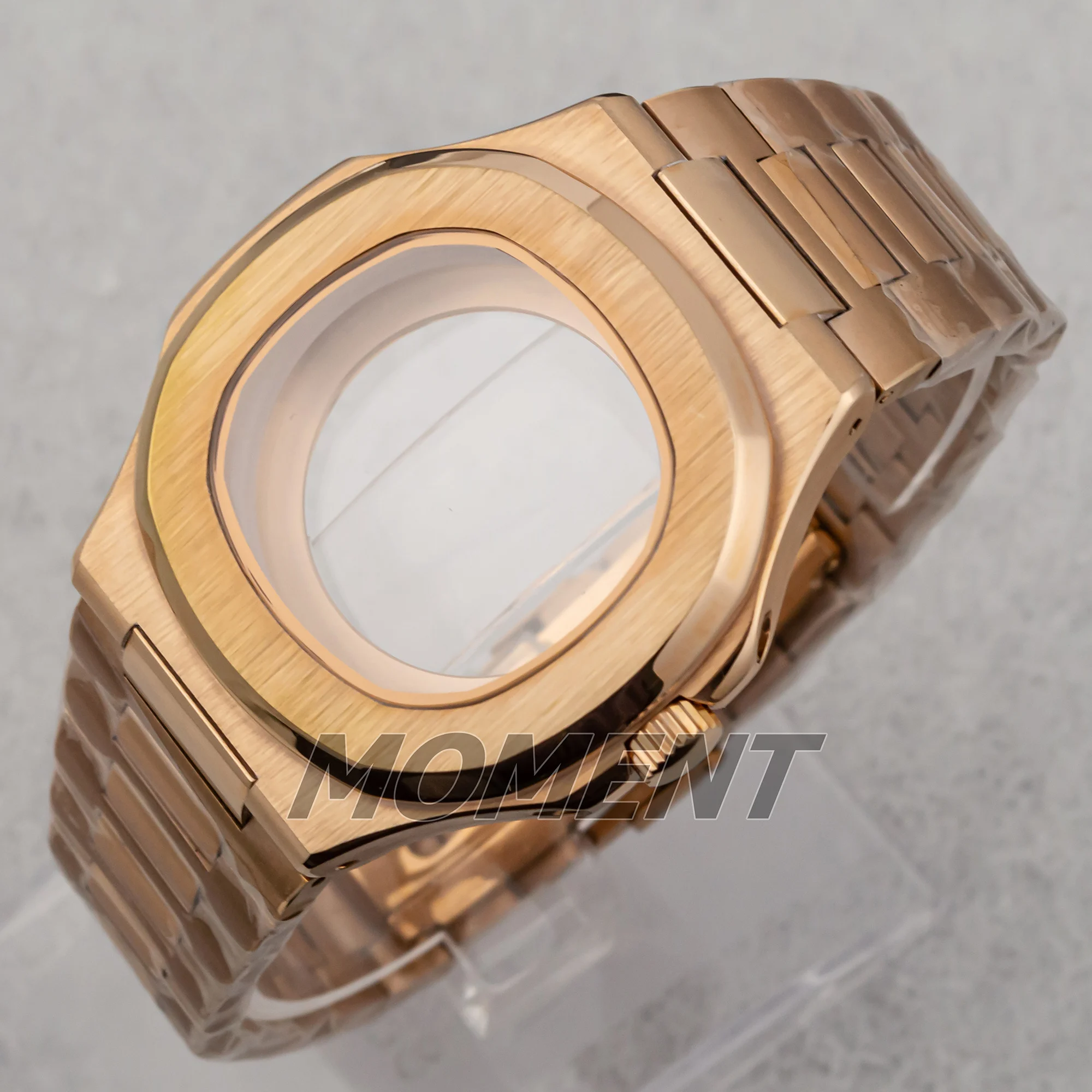 40mm NH35 Case Square Silver Stainless steel Strap Waterproof for NH35 NH36 NH38 Movement 30.5mm Dial Nautilus Gold Watch Case