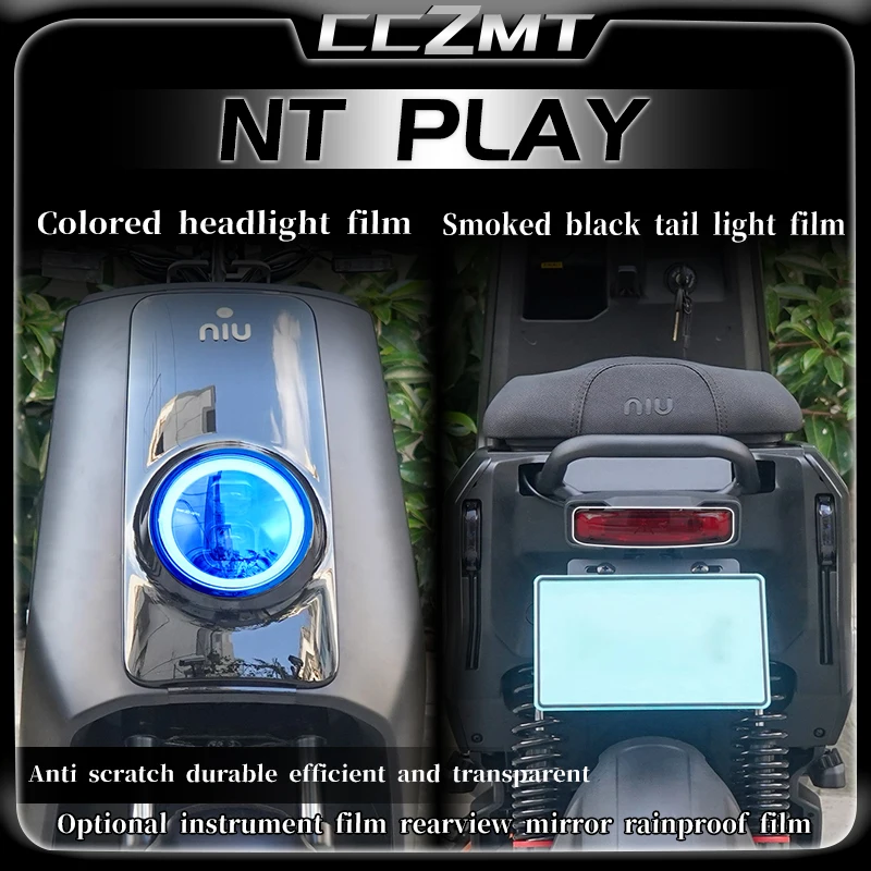 

For NIU NT PLAY 2024 Headlight film instrument film rearview mirror rainproof sticker modification accessories