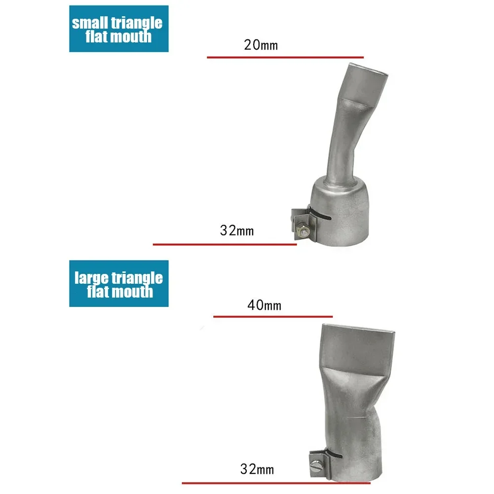 10*5*5cm Degree Angled Wide Slot Weld Nozzle For Traic S Hot Air Nozzle Air Blower Triangle Welding Accessories