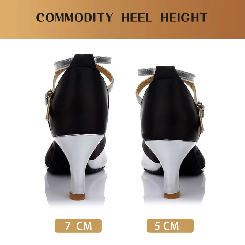 New Arrive Latin Dance Shoes Women /Ladies /Girls Tango Ballroom Dancing Shoes High Heeled 7CM And 5CM Soft Bottom Dance Shoes
