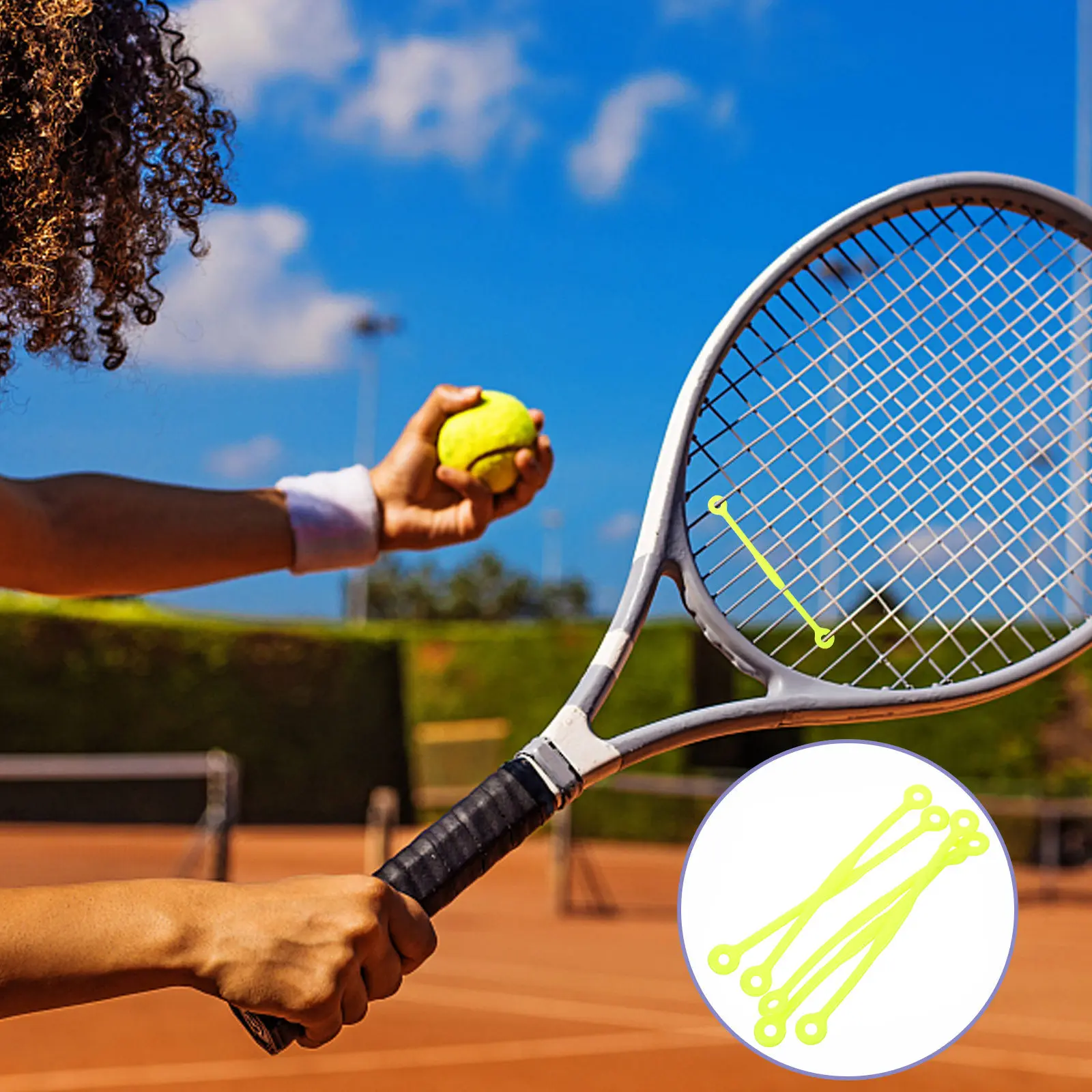 

5Pcs Tennis Racket Dampener Vibration Shock Absorber Strip Sports Accessories for Tennis Racket Vibration Dampener