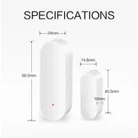 Tuya Smart WiFi Zigbee Door Sensor Smart Home Open Close Detector Smartlife App Control Notification Compatible