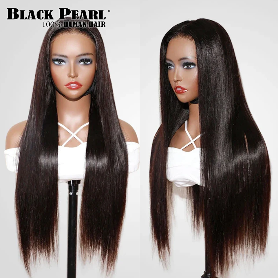 

32 Inches Brazilian Bone Straight Wigs 4x4 HD Transparent Lace Frontal Human Hair Wigs Smooth Wigs For Women Pre Plucked Remy