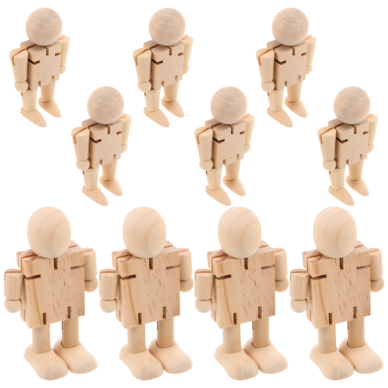 

10Pcs DIY Wooden Peg People Flexible Joints Transformable Shapes Creative Activity Kids Crafts Wood Puppet Handmade Sculpture