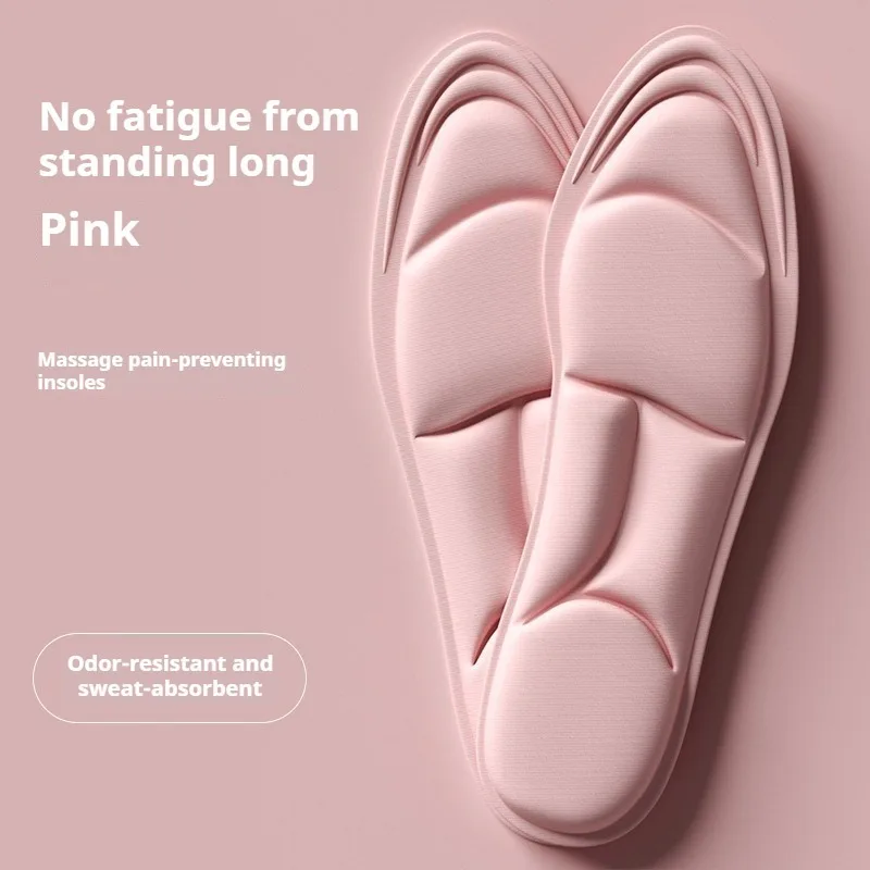 1Pair 5D Memory Foam Sport Insoles Deodorant Breathable Cushion Running Orthotic Shoe Pads For Men Women Foot Care