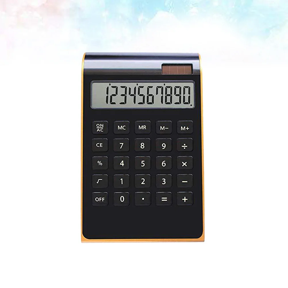 

1Pcs Calculator Ultra-Thin Black Portable Solar Electronic Compact Lightweight for Office School Home Calculation