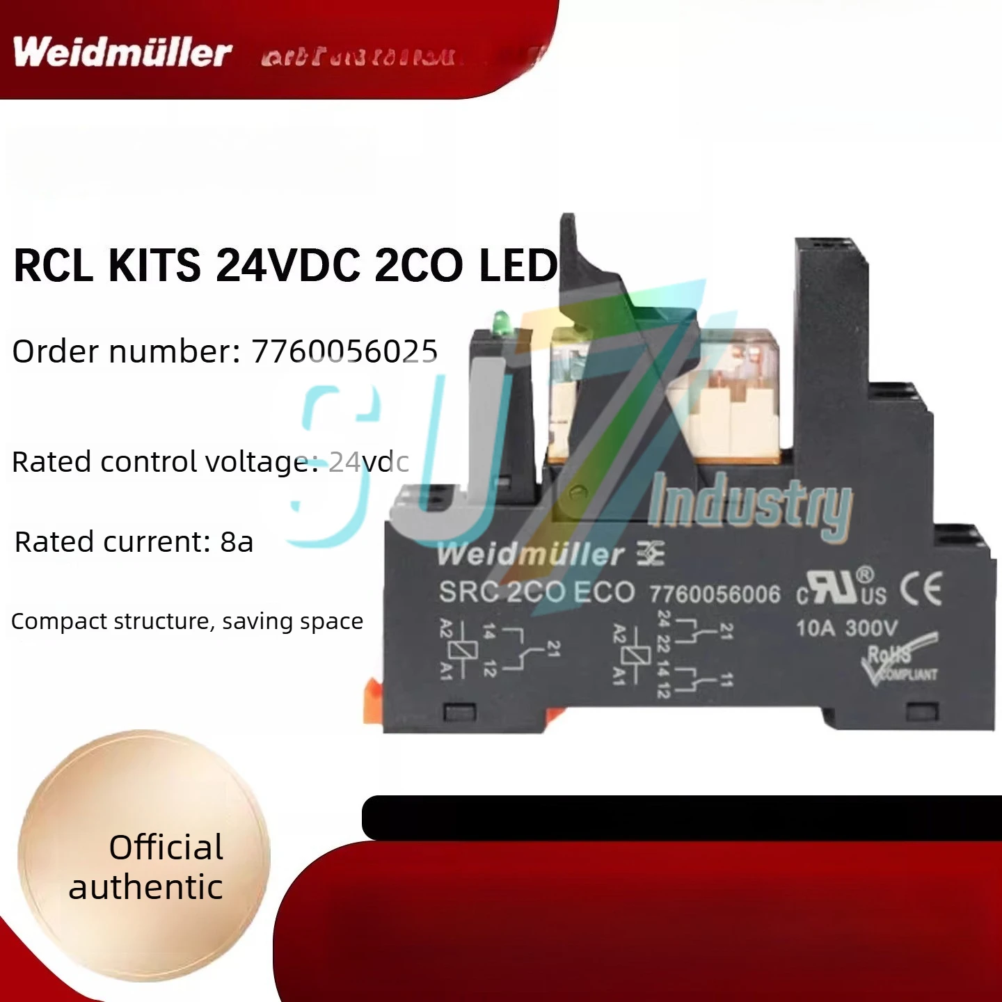 

15PCS relay RCL424024 with base RCL KITS 24VDC 2COLED 7760056025