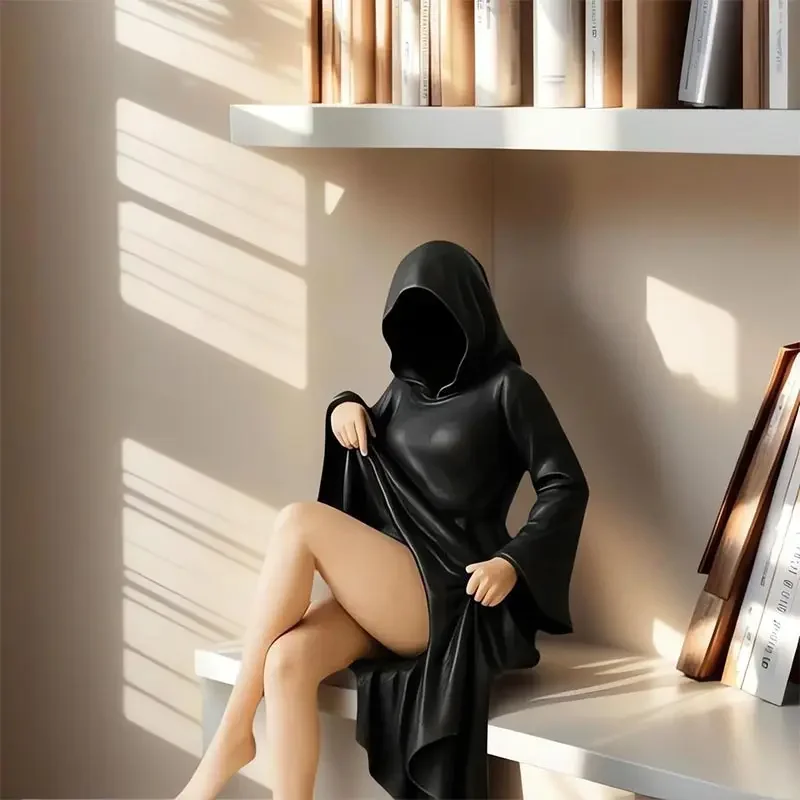 1Pc Halloween Regal Dekor Frauen Sitzen Figur Tabletop Statue Ornament für Home Wohnzimmer Schlafzimmer Möbel Display Wohnkultur