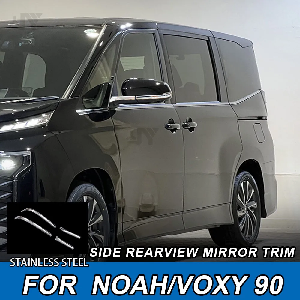 

2pcs Car Rear View Mirror For Toyota Voxy 90 2022 2023 Stainless Steel Chrome Styling Exterior Accessories Car Side Mirrior Trim