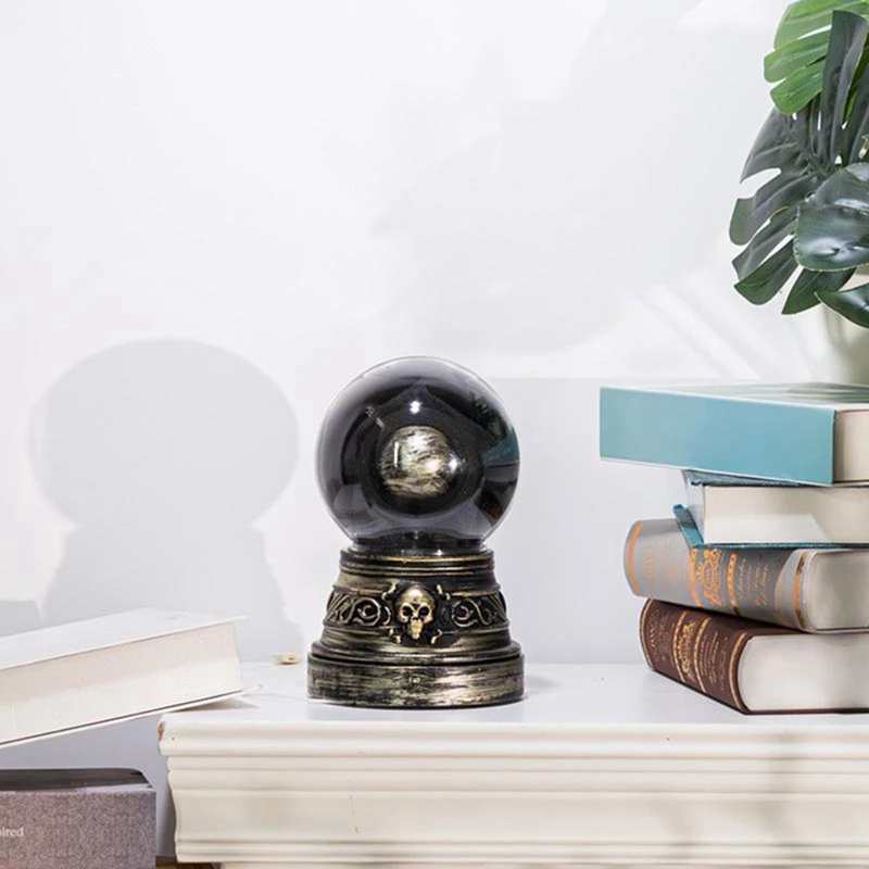 Halloween Crystal Ball Decoration Crystal Ball LED Gothic Decoration Battery Powered Crystal Ball Home Decor Ornaments image 4