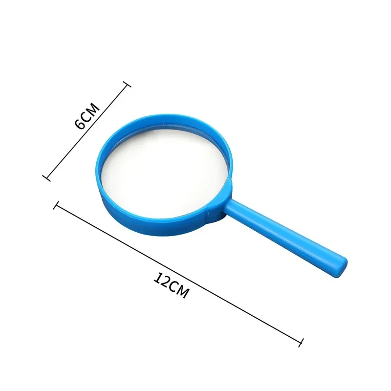 5pcs/2pcs 3X Handheld Magnifier Portable Magnifying LoupeReading Glass Lens Kids Inspection  for Reading Colorful 60mm