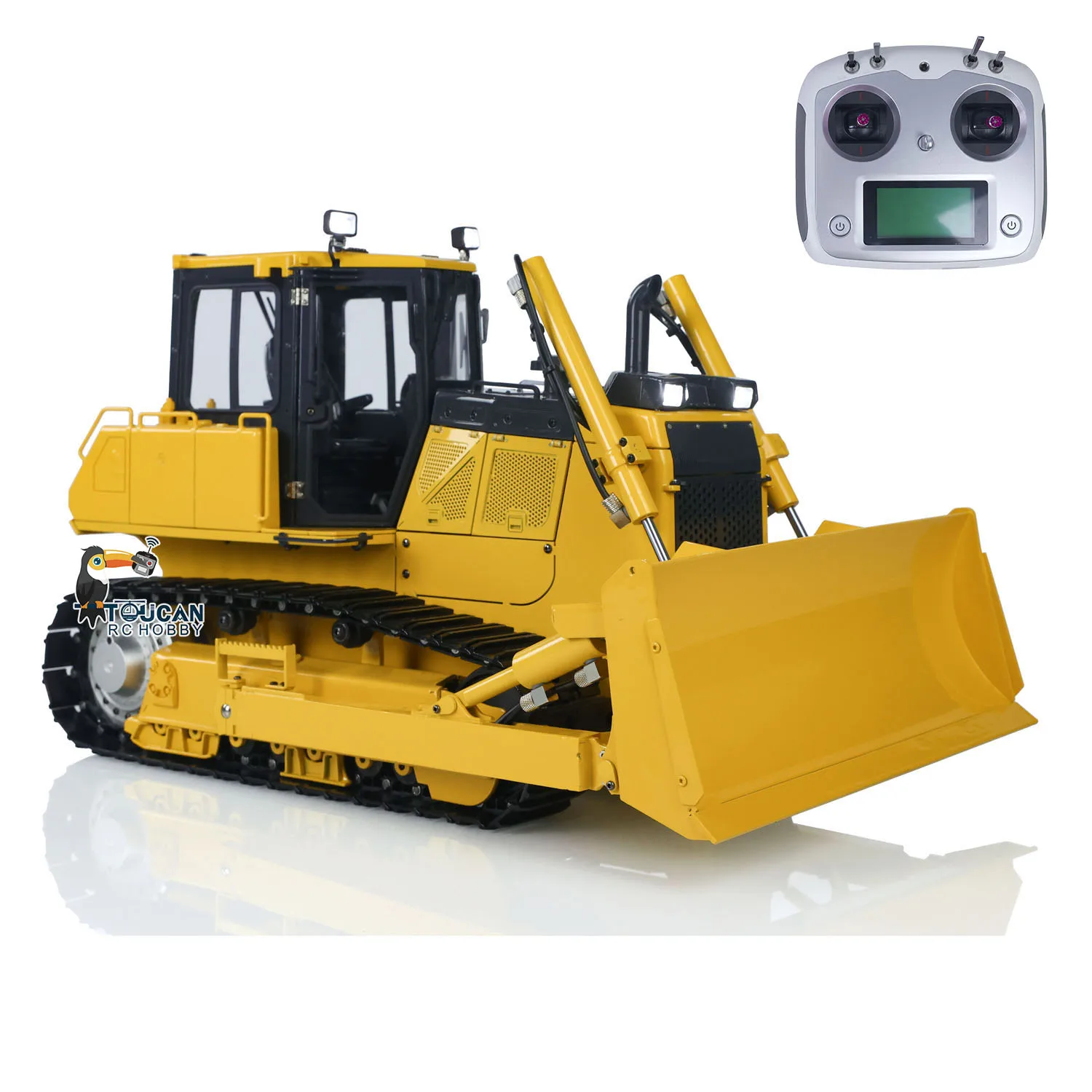 

Toys 1/12 D65EX RC Metal Hydraulic Bulldozer Controlled Heavy Machine Model Construction Car I6S Light Sound Finished Vehicle