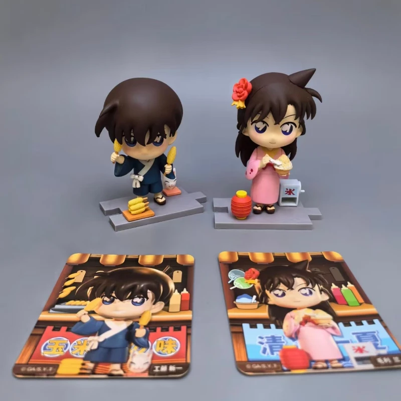 Figuras de la serie Detective Conan Garden Party, cajas ciegas, adorno de muñeca, modelo de juguete, Jimmy Kudo, Anime, regalos misteriosos, perímetro