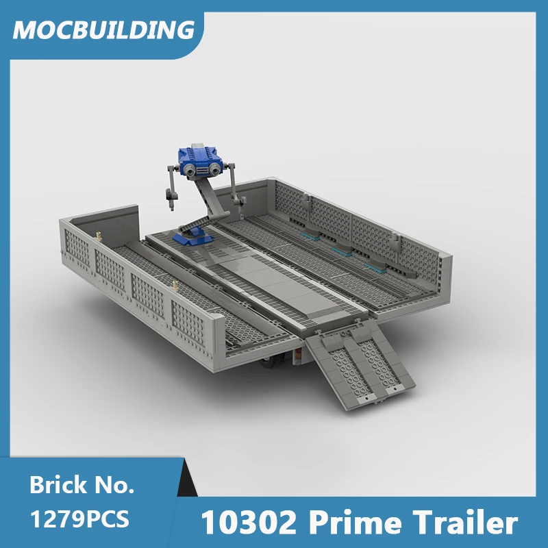 MOC Building Blocks 10302 Prime Trailer DIY zmontowane cegły Creative Truck Series zabawki dla dzieci prezenty bożonarodzeniowe 1279 sztuk