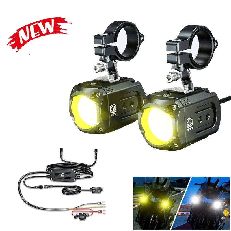 Motorcycle Fog Lights Headlight 12V For BMW R1200GS ADV F800GS F700GS LED Auxiliary Spotligts Assemblie Driving Lamp Waterproof