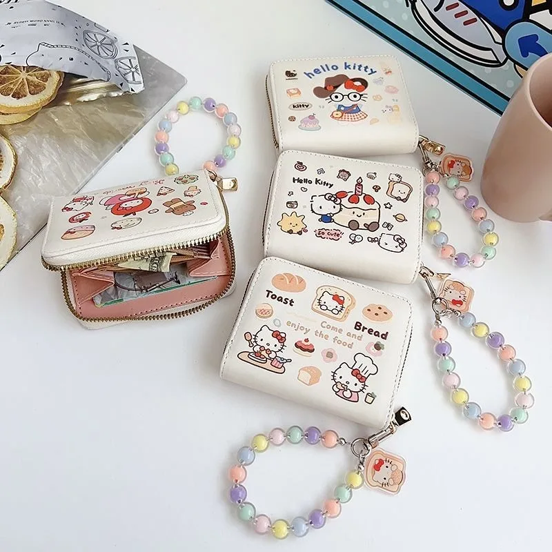

Hello Kitty Anime Kawaii Sanrio Ins Fashion Coin Purse Kt Cat Cartoon Cute Card Storage Bag Portable Wallet Pendant Gifts