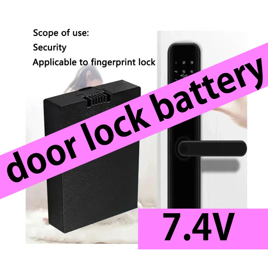 

Polymer lithium intelligent door lock battery, 7.4V 5000mAh electric door lock battery, suitable for Xiaomi, Bosch, Haier