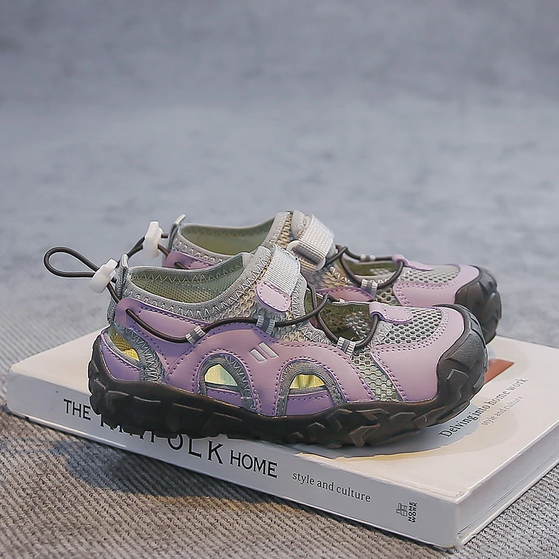 

Toddler Kids Summer Casual Sports Shoes Hollow Breathable Mesh Ultra Soft Sole Anti-collision Toe Safe Daily Outdoor Footwear