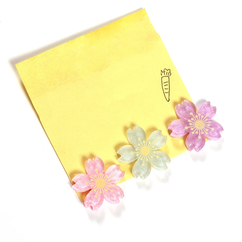 

10pcs Fridge Magnet Flower Stickers Resin Cute Decoration for Refrigerator Office Whiteboard Metal Surface DIY Phone