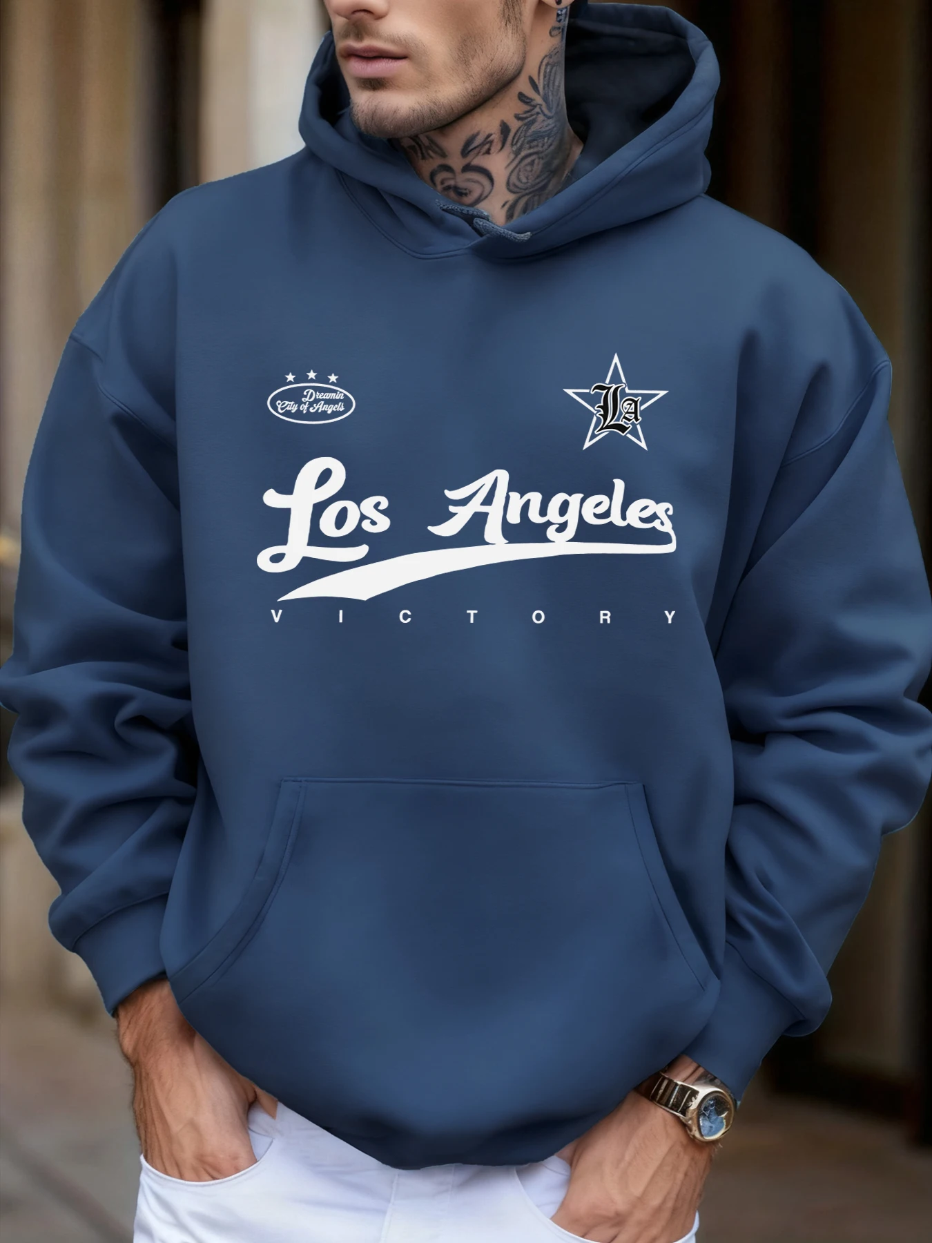 Los Angeles Victory Brief Gedruckt Hoody Männer Oversize Fleece Casual Hoodies Herbst Hip Hop Sportswear Mode Straße Kleidung