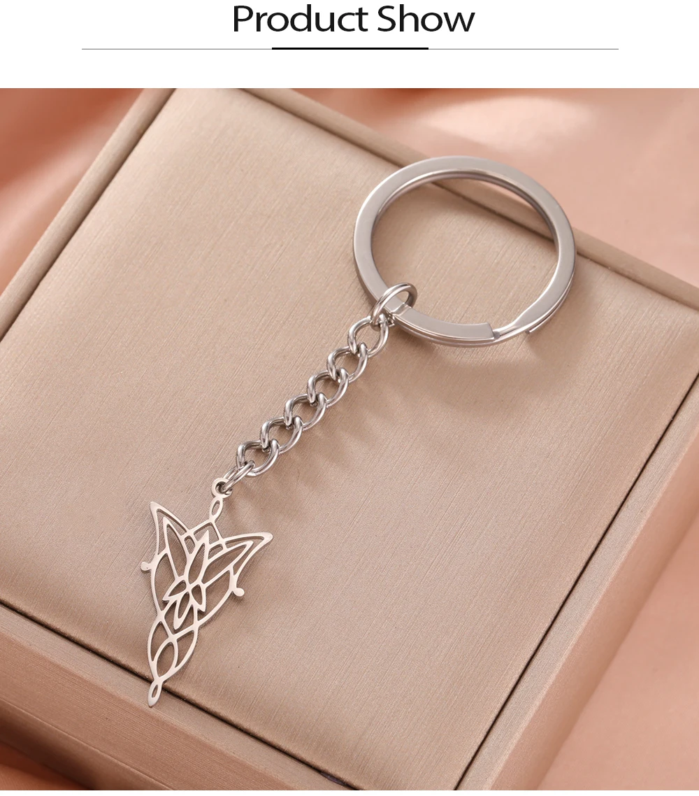 COOLTIME Elfenprinzessin-Anhänger, Schlüsselanhänger, Edelstahl, der Herr der Ringe, Elfenprinzessin, Schlüsselanhänger, Schmuck, Geburtstagsgeschenk 2026 – Detail 8