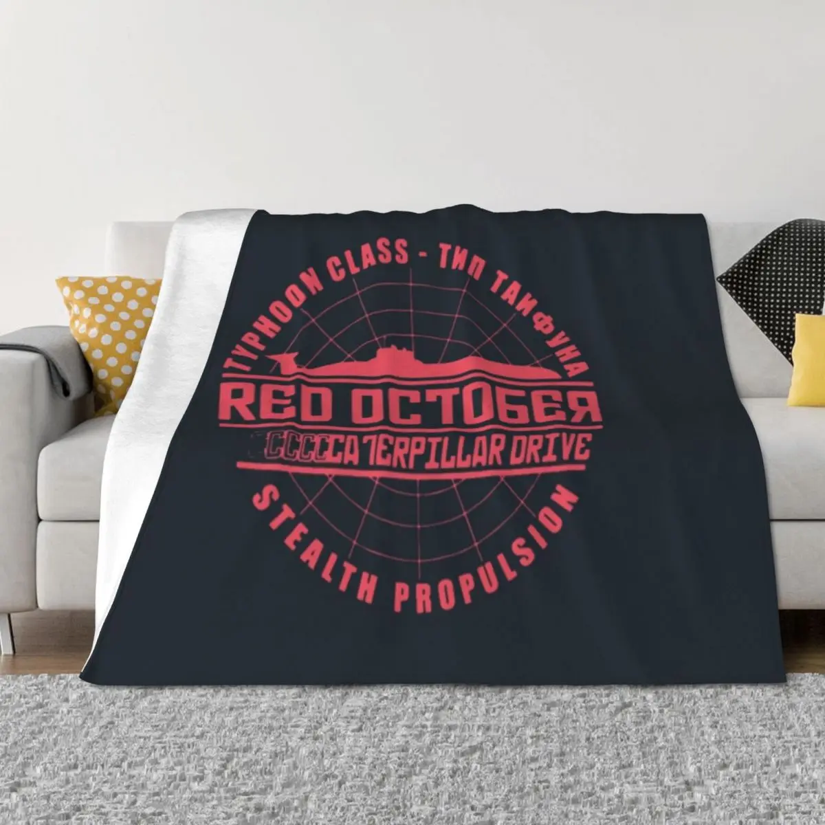 

The Hunt For Red October Movie Themed Retro Hunt T Throw Blanket Nap Flannel Fabric Moving Quilt Blankets