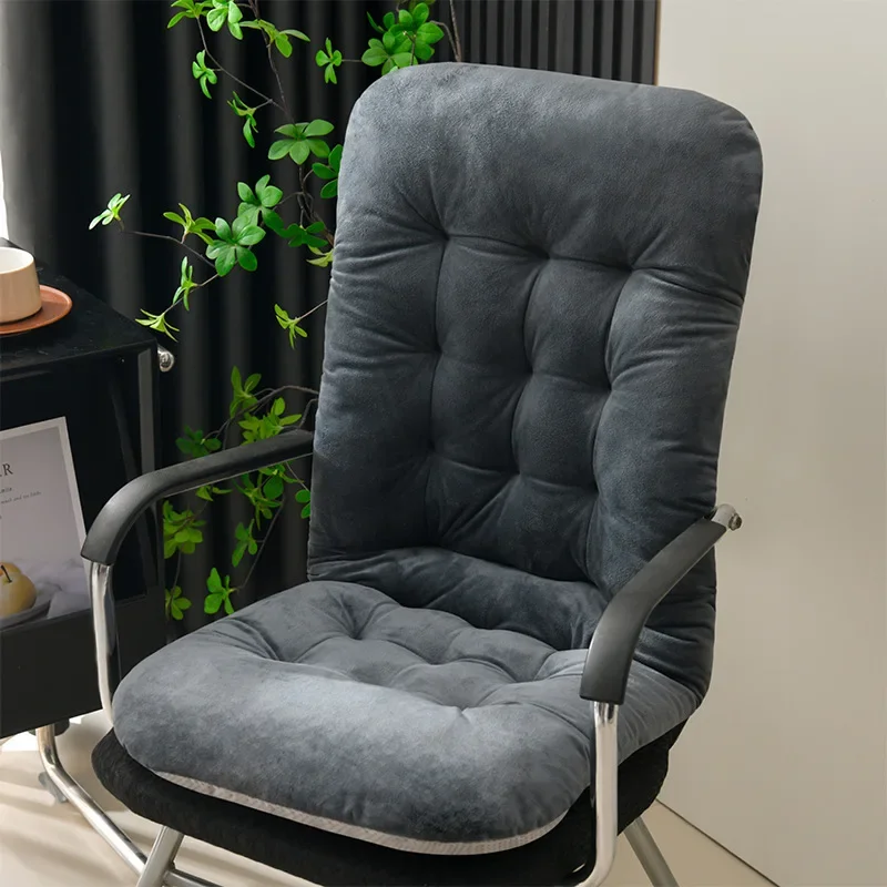 1pc Strap Design Ultra Soft Velvet Lounge Chair Rocking Chair Cushion with Anti Slip Particles Autumnand Winter Buttocks Cushion