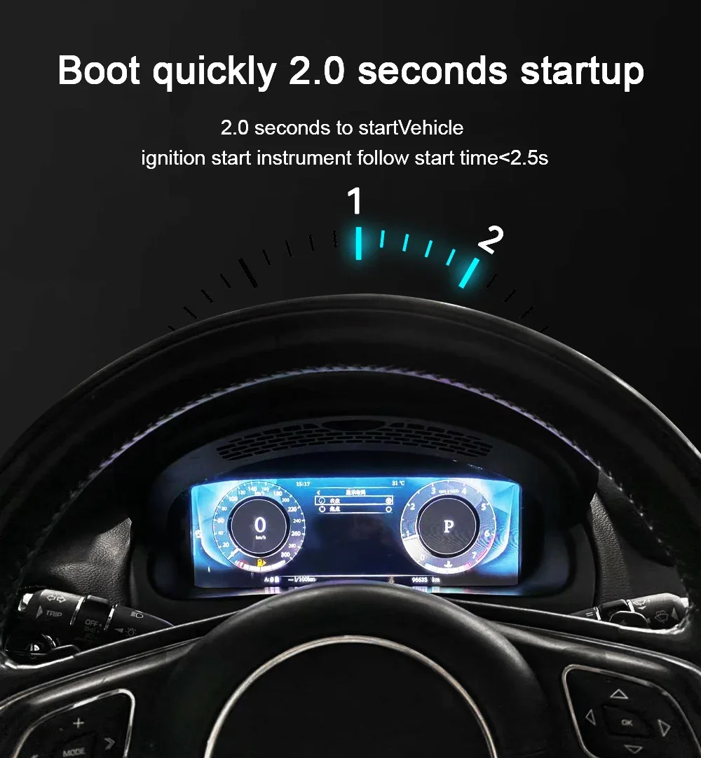 For Jaguar XJ XJL 2010 - 2018 Car LCD Dashboard Player Digital Cluster Virtual Cockpit Instrument Speedometer Head Unit Screen