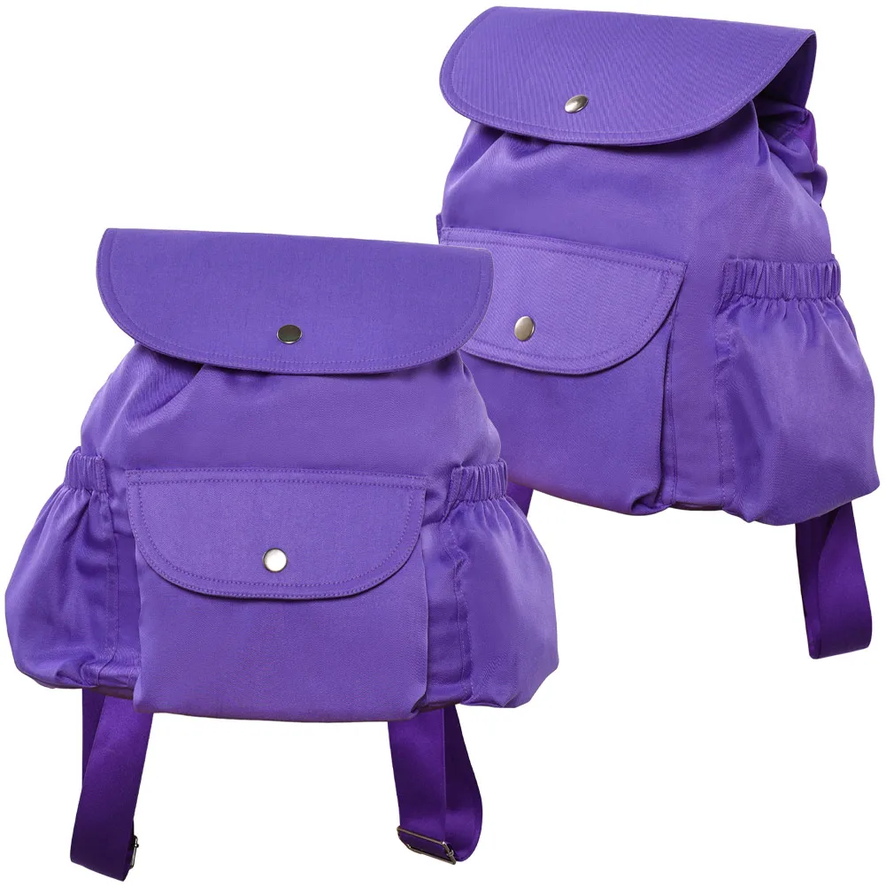 กระเป๋าเป้สะพายหลังสีม่วงแฟชั่นวินเทจความจุสูงกระเป๋าเป้สะพายหลังน้ำหนักเบาคุณภาพสูงเรียบง่ายเข้ากันได้กับทุกชุดอุปกรณ์ประกอบฉากคอสเพลย์อีเลเว่น