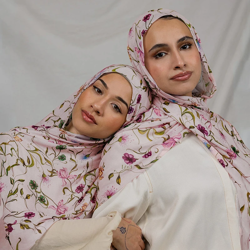 

Новый дизайн, хиджабы с принтом, премиальный акварельный женский платок, мягкий шарф, шаль, подходит для повседневного использования, аксессуары Абая, женская вуаль