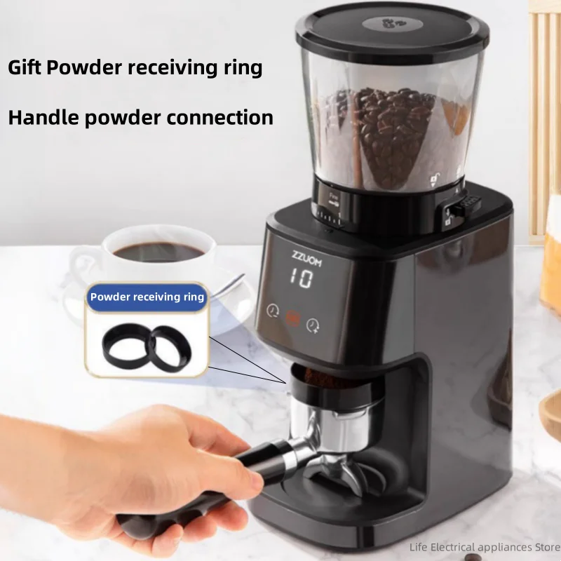 Molinillo eléctrico del grano de café Hogar máquina de molienda de harina Pequeña máquina de molienda de café en polvo Núcleo de molienda cónica de alta precisión 31 Ajuste de espesor de engranaje