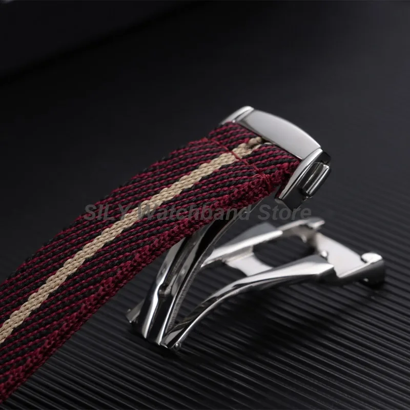 Quick Release Folding Buckle Nylon Watchband 20mm Universal Men Women Sport Canvas Strap Military Bracelet Replacement Wristbelt
