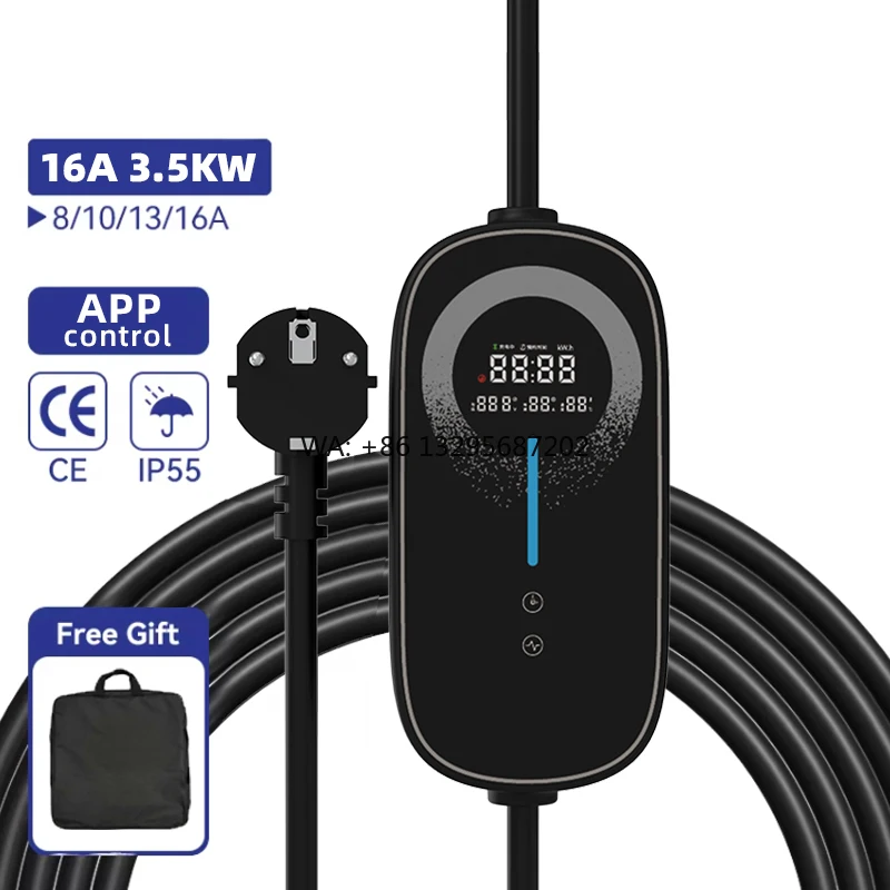 

EU Standard Type 2 EV Charger 3.5KW 16A New 5m Cable Portable for Car-Compatible BYD SUPERGENIE QD07 Factory Agent Price OEM ODM