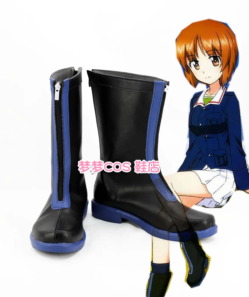 

‌Girls und Panzer Nishizumi Miho Cosplay Shoes Nishizumi Miho Handmade Faux Leather Boots Halloween Carnival Costume Boots