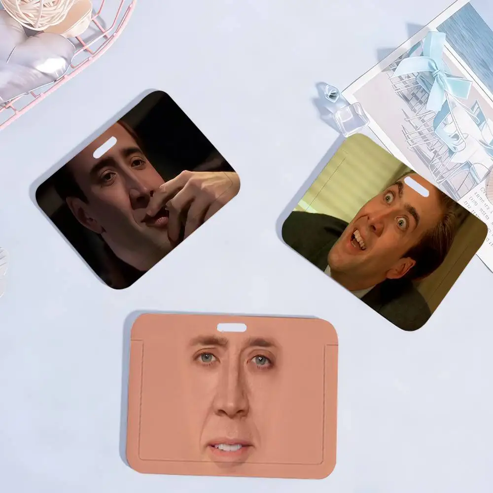 

Новый забавный держатель для карт Actor New Pop N-Nicolas C-Cage: для транспортных, рабочих, удостоверений личности, студенческих и обеденных карт
